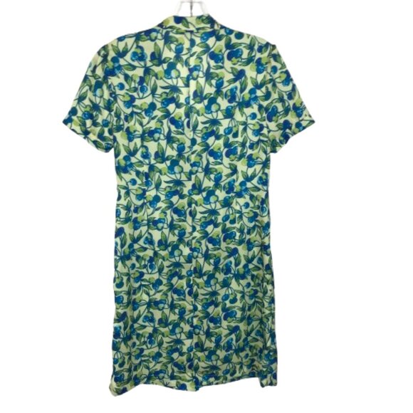 Womens Size Small J. Peterman Cherry Fruit Button-Down Shift Dress with Pockets - Picture 4 of 7